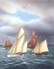 Ceramic Backsplash Tile Mural Nautical Sailing Ship Sailboat - Sailing Oldtimers