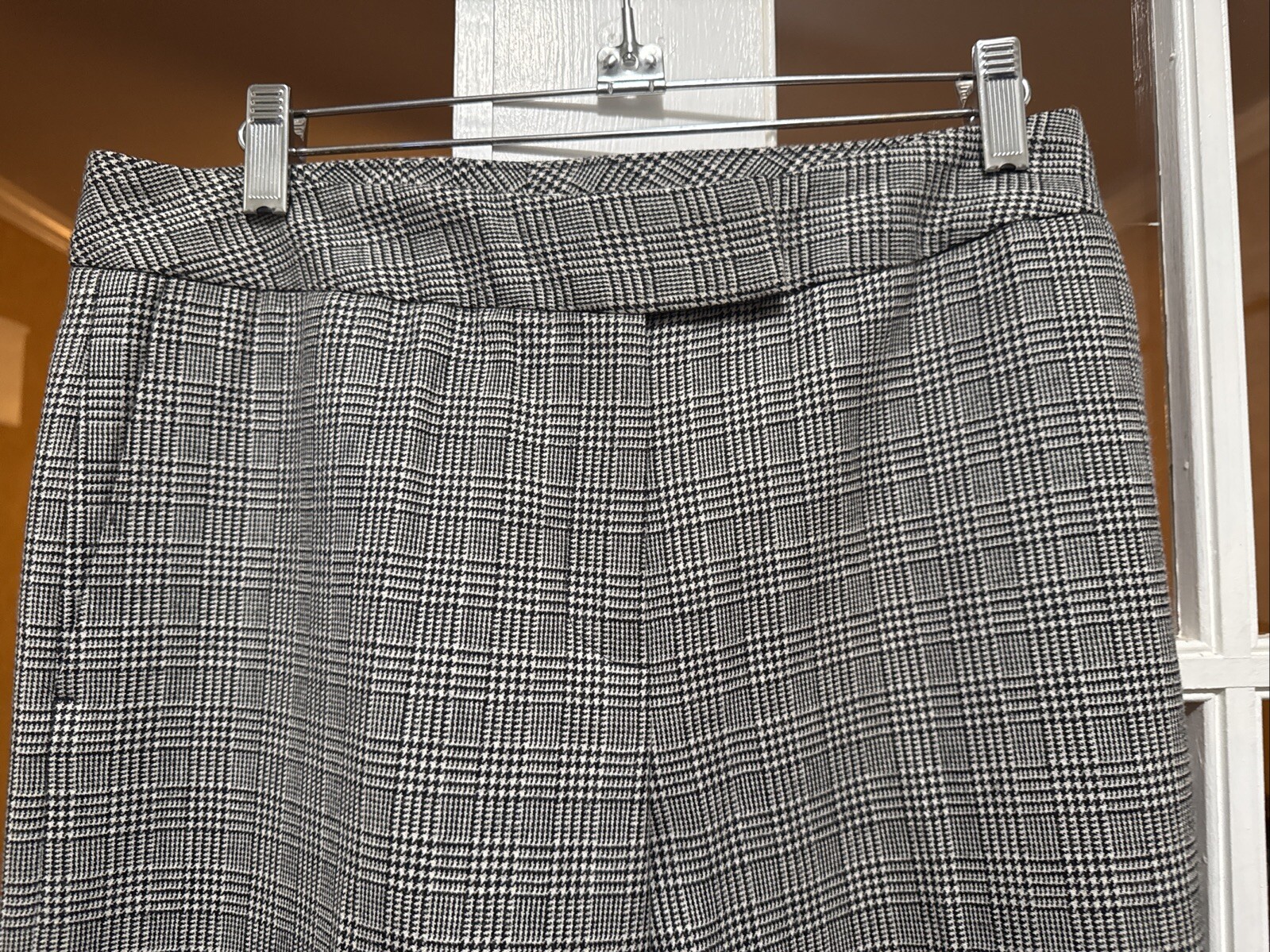 Pendleton wool houndstooth black white trouser cu… - image 2