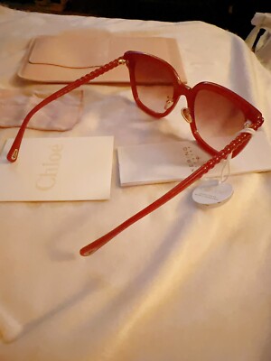Chloé sunglasses ch0075sk 004 56 21 145 Magenta Frame Pink Brown gradient Lens Chloé CH0047S XXS (60 - 17) with Pink lenses and Grey frame  main image 3