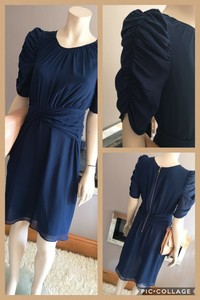 navy silk dress uk