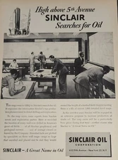 Sinclair Oil Magazine Ad Search for Oil Print Advertisement Wall Art Display