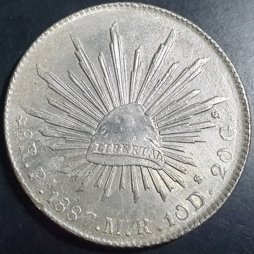 Mexico Second Republic 8 Reales 1887 Pi MR San Luis Potosi Mint - 第 1/4 張圖片