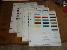 1968 1969 1970 1971 AMC Ramble Ditzler PPG Color Chip Paint Samples - Four Years