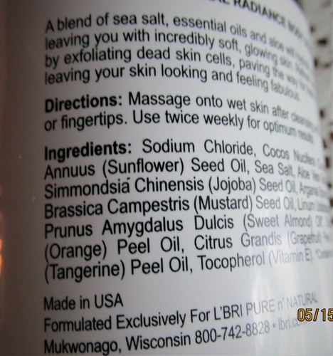 L'BRI Pure & Natural Radiance BODY SCRUB 12 oz. Essential Oil Blend FREE SHPG! - Picture 5 of 6