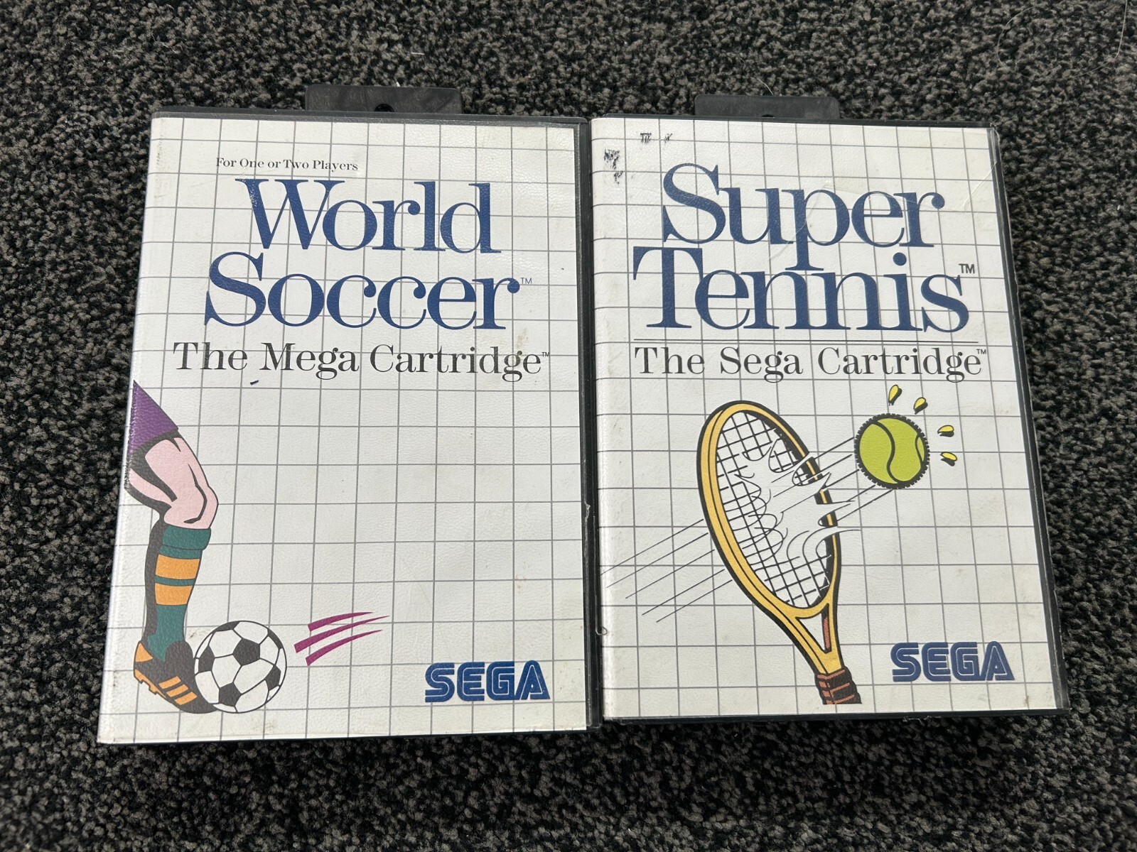 World Soccer & Super Tennis  X 2 games  Sega Master System Boxed with manuals
