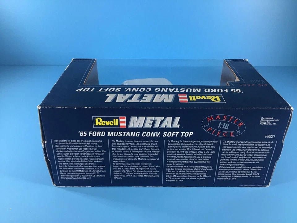 Revell Metal 1:18 Modellauto - '65 Ford Mustang Conv. Soft Top Rot - 08821 - Bild 2 von 4