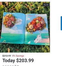 Succulent Plant In Cat Book Shaped Flowerpot