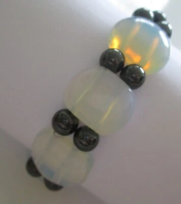 Opalith-Armband mit Hämatit ( NEU ) - Bild 1 von 4