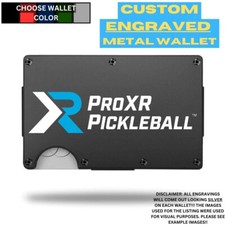 Pro XR Pickleball Logo Custom Laser Engraved Onto An Aluminum Wallet