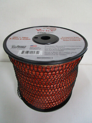 Vortex Alu Trimmerfaden Mähfaden - 3,3 mm x 109 Meter - Spiralform - Orange-Set