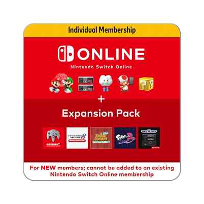 12 Months Nintendo Switch Online Membership Expansion Pack Eshop