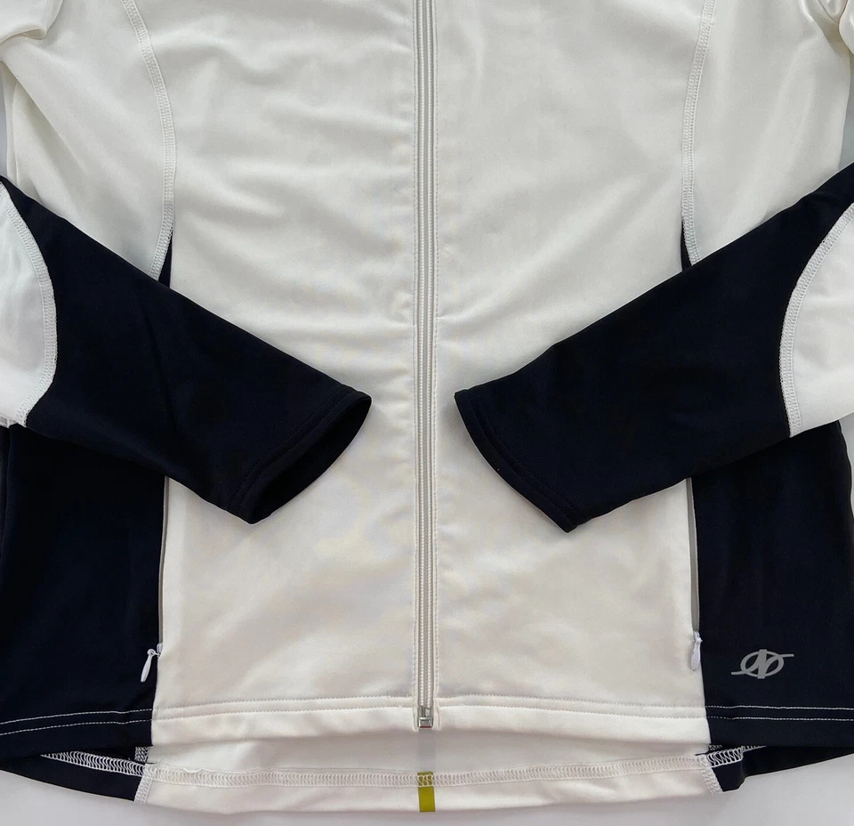 NordicTrack Jacket Womens Medium White Athletic Polyester Spandex Full Zipper - Image 3 of 4