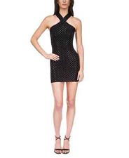 MICHAEL Michael Kors Women's Studded Halter Mini Dress $425 Size XL