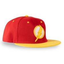 DC Comics Flash Snapback Hat Red Yellow Logo Superhero Adjustable Cap