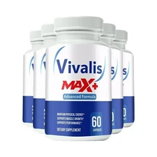 5-Pack Vivalis Max Supplement For Men, Max Strength, Vivalis Max - 300 Capsules