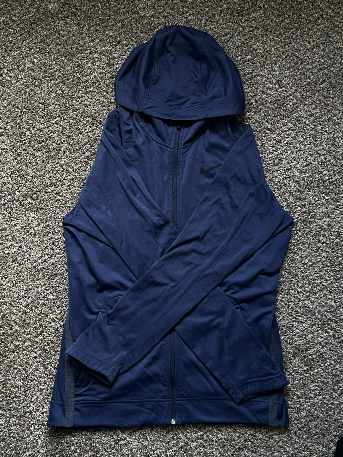 Y2K Navy Blue Nike Zip Up Hoodie Size Large/men
Opens in a new window or tab