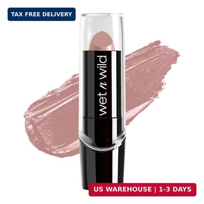 wet n wild Silk Finish Lipstick, Hydrating Rich Buildable Lip Color, Formulated
