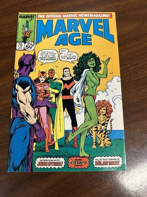 MARVEL AGE (1989) #70 _ John Byrne cover & interview! She-Hulk bikini