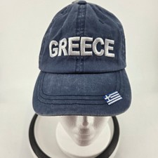 NWT Karfil Greece Hat Kids Blue Baseball Cap Embroidered Flag Vacation Souvenir