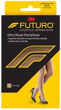Ultra Sheer Pantyhose for Women, Medium Size, Mild Compression 8-15 mm/Hg , ...