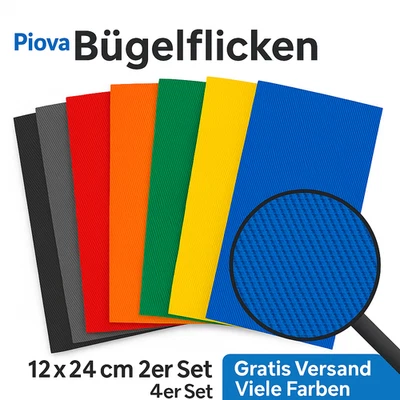 PIOVAHOMEFASHION Flicken zum Aufbügeln Bügelflicken Aufbügler Patches Set 12x24cm Aufbügelflicken