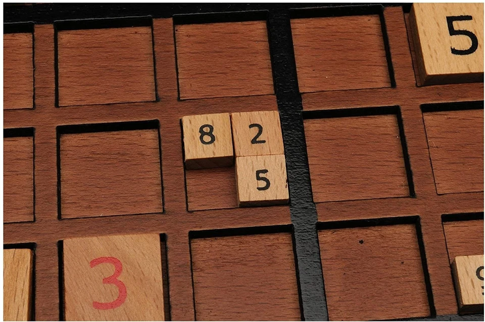 WE Games Wooden Sudoku Board with Storage Slots in Walnut Stain - 11.5 in. - Image 2 of 4