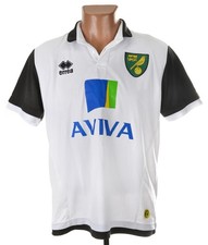 NORWICH CITY 2013/2014 AWAY FOOTBALL SHIRT ERREA SIZE M ADULT