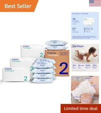 Sensitive Skin Approved: 186 Count Size 2 Diapers  Unscented Baby Wipes Bundle