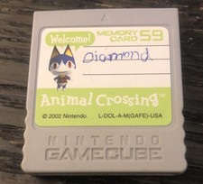 Animal Crossing Nintendo GameCube Memory Card 59 DOL-008 Vtg 2002 Video Game Acc