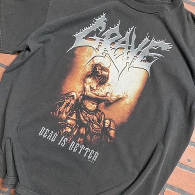 Grave Dead Is Better Tour Metal Band Unisex T-Shirt Full Size MI548
