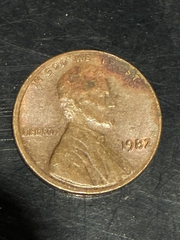 1982 Philadelphia Double Sided Off Center Strike Penny Copper