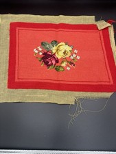 Antique Victorian Petite Point Needlepoint French Tapestry 10.5X15  