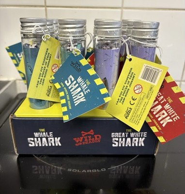 12 x Mini Hai Puzzle (6 x Great White & 6 x Walhai) alle nagelneu Restposten