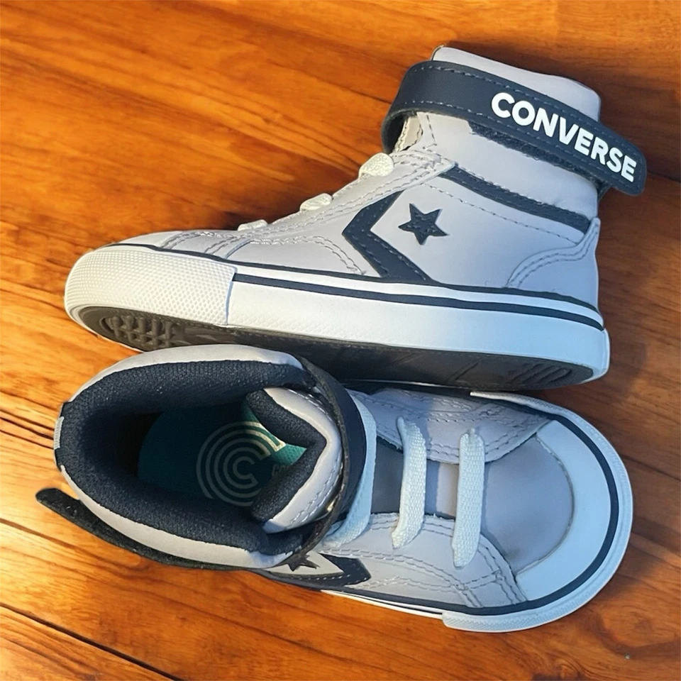 Converse Pro Blaze Correa Zapatos Hi Niños Infantes Talla 6 Ghost Town/Azul Marino/Blanco Nuevos Foto 2 de 4