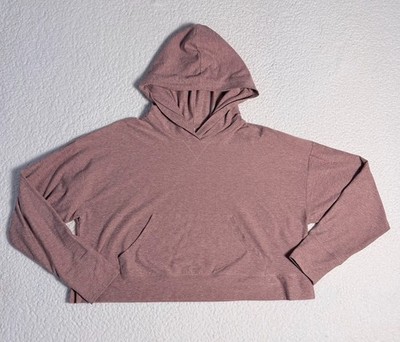 Fabletics Women's Size S Cropped Hoodie Pullover Mauve Heather