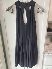 Banana Republic Women Black Cut Out Exposed Sleeveless Mini Casual Dress Size 4p