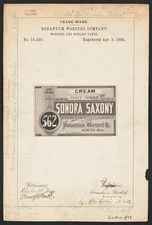 Nonantum Worsted Company for Sonora Saxony brand Worsted,Woolen Yarns