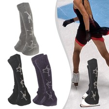2x Figure Skating Leg Warmers Leg Sleeves for Ice Skate Fitness Workouts