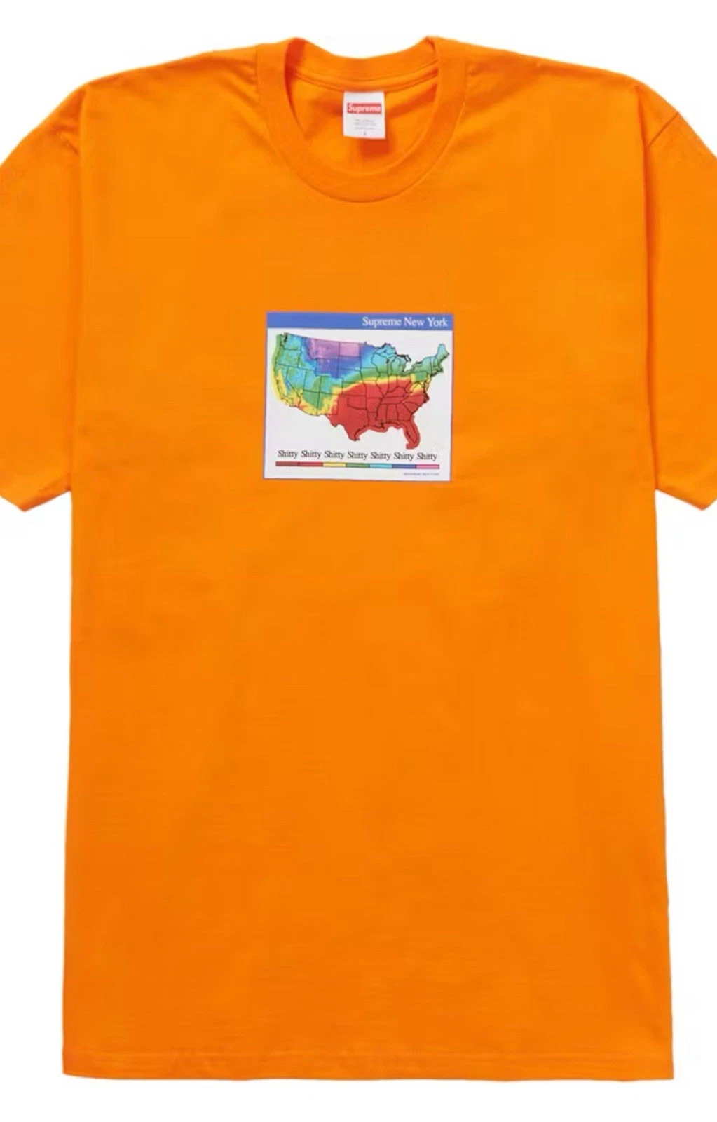 Tee shirt Supreme Weather ORANGE manches courtes homme taille M