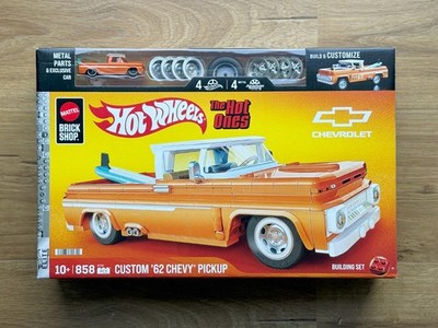 Mattel Brick Shop Hot Wheels Custom 1962 Chevy Pickup Building Set - IN HAND