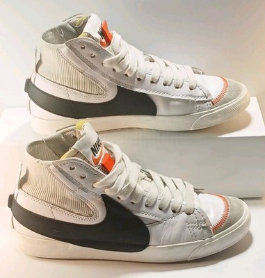 Nike Blazer Mid 77 Jumbo Swoosh Shoes Athletic Street Casual White-Black Sz 10.5