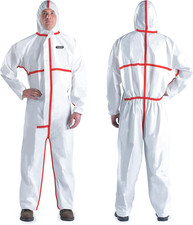 Hazmat Suit Disposable Coverall  Heavy Duty Full Body Paint Coverall  Suit in
