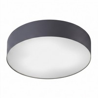 Deckenlampe Deckenleuchte Rund Grau Ø 40,5 Cm 3X E14 Blendarm Flur Wohnzimmer