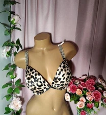 Victoria's Secret Leopard Shine Strap Push Up Bra Size 34C