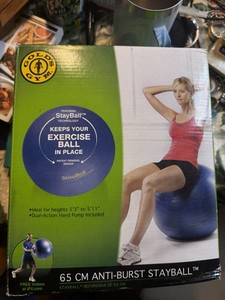 Golds Gym 65 Cm Performance Ball Anti-Burst Core Flexibility Exercise Ball New
