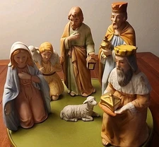 Home Interiors HOMCO Complete 6 Piece Christmas Nativity Set #5603