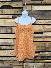 Dress XXL Orange Floral Cottagecore Smocked Open Back Mini Cotton Wild Fable