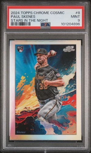 2024 Topps Cosmic Chrome Stars In The Night #8 Paul Skenes PSA 9