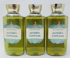 PUMPKIN CUPCAKE BATH BODY WORKS SHOWER GEL BODY WASH 10 FL OZ LOT OF 3