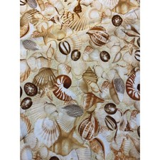 OOP Timeless Treasures Cotton Sea Shell Seashell Seashell Collection Fabric BTHY